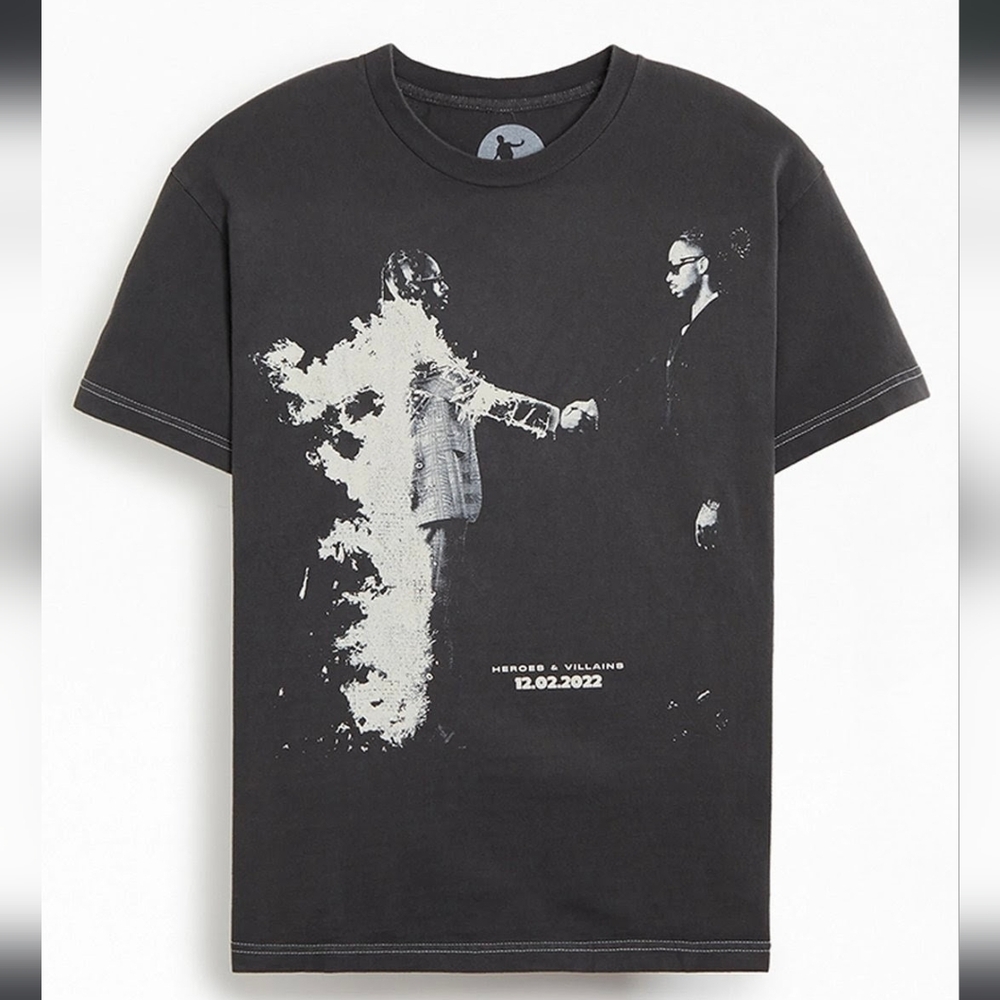 Pacsun Metro Boomin "Heroes & Villains" Graphic Tee In Gray Black NWT Large - Picture 1 of 6